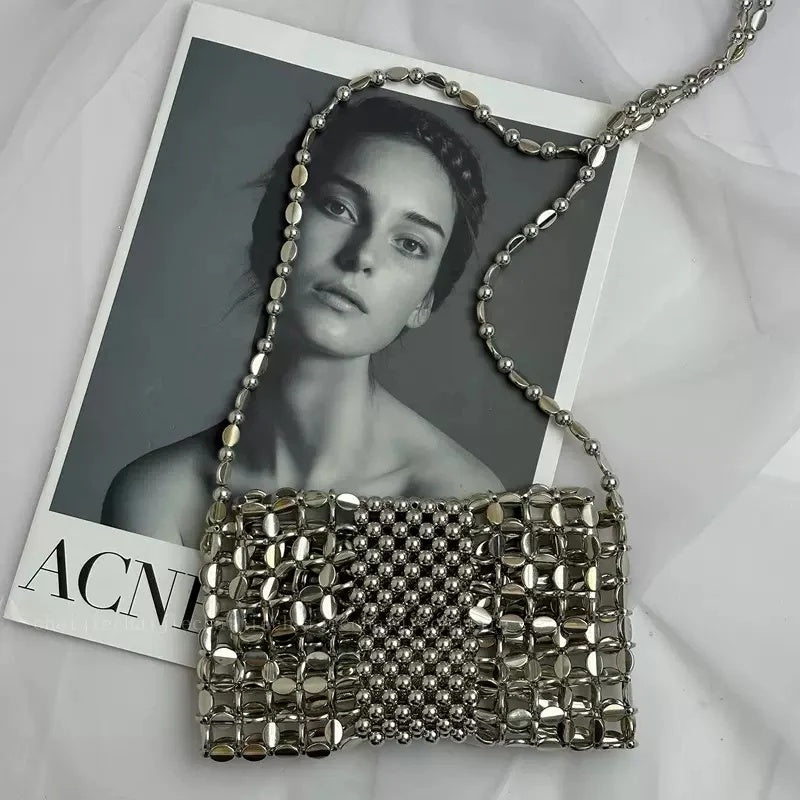 Luxury Handmade Bag Made of Acrylic Beads Glass Crystal Beads