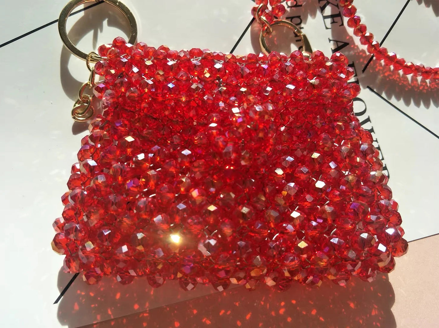 Luxury Handmade Bag Made of Acrylic Beads Glass Crystal Beads