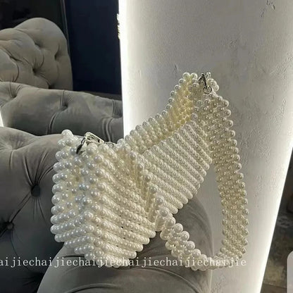 Luxury Handmade Bag Made of Acrylic Beads Glass Crystal Beads
