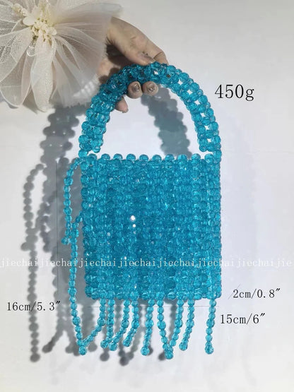 Luxury Handmade Bag Made of Acrylic Beads Glass Crystal Beads